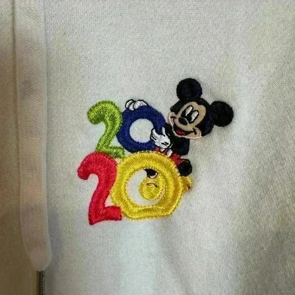 DISNEY PARKS 2020 Logo White Jacket with Hood (Size M) - Picture 2 of 9